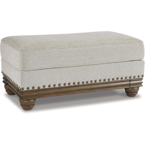 image:imageSignature Design by Ashley Harleson Modern Farmhouse Ottoman with Nailhead Trim Beige