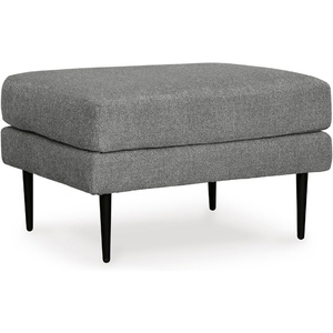 image:imageSignature Design by Ashley Hazela Contemporary Firmly Cushioned Rectangular Ottoman with Metal Accent Legs Gray amp BlackGray  Black