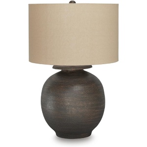 image:imageSignature Design by Ashley Jyllyard Table Lamp 28 Faux Wood 3WayAntique Brown