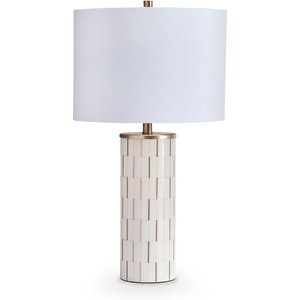 image:imageSignature Design by Ashley Modern Table Lamp 3Way White and Gold