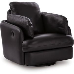image:imageSignature Design by Ashley Oversized Accent Ottoman Black LeatherSymmetrical