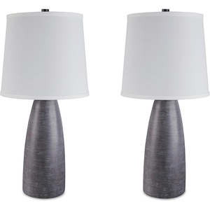 image:imageSignature Design by Ashley Shavontae Bedside Table Lamps Set of 2 GrayShavontae