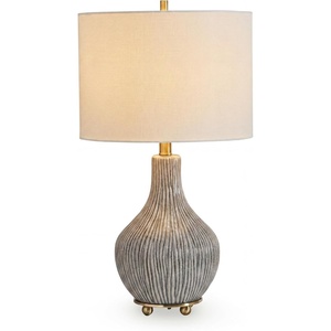 image:imageSignature Design by Ashley Table Lamp 25 in Gourd 3Way Switch Gray