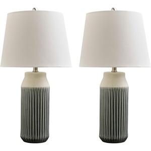 image:imageSignature Design by Ashley Table Lamp Set of 2 Blue Ceramic