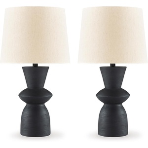 image:imageSignature Design by Ashley Table Lamps Set of 2 Bedside Modern Black
