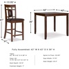 image:imageSignature Design by Ashley 5Piece Square Counter Height Dining Set GrayBrown