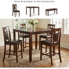 image:imageSignature Design by Ashley 5Piece Square Counter Height Dining Set GrayBrown