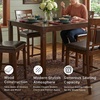 image:imageSignature Design by Ashley 5Piece Square Counter Height Dining Set GrayBrown