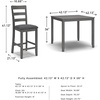 image:imageSignature Design by Ashley 5Piece Square Counter Height Dining Set GrayGrey