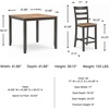 image:imageSignature Design by Ashley 5Piece Square Counter Height Dining Set GrayLight Brown  Dark Brown