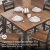 image:imageSignature Design by Ashley 5Piece Square Counter Height Dining Set GrayLight Brown  Dark Brown