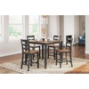 image:imageSignature Design by Ashley 5Piece Square Counter Height Dining Set GrayLight Brown  Dark Brown
