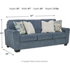 image:imageSignature Design by Ashley 63 in Gray Chenille Loveseat No AssemblyBlue