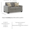 image:imageSignature Design by Ashley 63 in Gray Chenille Loveseat No AssemblyIron