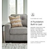 image:imageSignature Design by Ashley 63 in Gray Chenille Loveseat No AssemblyIron