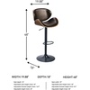 image:imageSignature Design by Ashley Adjustable Height Swivel Bar Stool Dark Brown