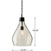 image:imageSignature Design by Ashley Avalbane Contemporary 2025 Glass Pendant Light Clear amp GrayTeardrop