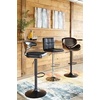 image:imageSignature Design by Ashley Bellatier Adjustable Swivel Bar Stools Set of 2Black
