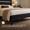 image:imageSignature Design by Ashley Calverson MidCentury Modern King Platform Bed Foundation or Box Spring Not Needed Engineered Wood MDFParticleboardPlywood and Decorative Laminate Dark BrownDark Brown