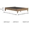 image:imageSignature Design by Ashley Calverson MidCentury Modern King Platform Bed Foundation or Box Spring Not Needed Engineered Wood MDFParticleboardPlywood and Decorative Laminate Dark BrownHoney Brown