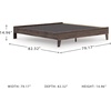 image:imageSignature Design by Ashley Calverson MidCentury Modern King Platform Bed Foundation or Box Spring Not Needed Engineered Wood MDFParticleboardPlywood and Decorative Laminate Dark BrownDark Brown