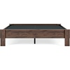 image:imageSignature Design by Ashley Calverson MidCentury Modern King Platform Bed Foundation or Box Spring Not Needed Engineered Wood MDFParticleboardPlywood and Decorative Laminate Dark BrownDark Brown
