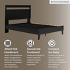 image:imageSignature Design by Ashley Calverson MidCentury Modern King Platform Bed Foundation or Box Spring Not Needed Engineered Wood MDFParticleboardPlywood and Decorative Laminate Dark BrownDark Brown