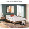 image:imageSignature Design by Ashley Calverson MidCentury Modern King Platform Bed Foundation or Box Spring Not Needed Engineered Wood MDFParticleboardPlywood and Decorative Laminate Dark BrownHoney Brown