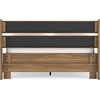 image:imageSignature Design by Ashley Calverson MidCentury Modern King Platform Bed Foundation or Box Spring Not Needed Engineered Wood MDFParticleboardPlywood and Decorative Laminate Dark BrownHoney Brown