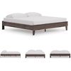 image:imageSignature Design by Ashley Calverson MidCentury Modern King Platform Bed Foundation or Box Spring Not Needed Engineered Wood MDFParticleboardPlywood and Decorative Laminate Dark BrownDark Brown