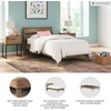 image:imageSignature Design by Ashley Calverson MidCentury Modern King Platform Bed Foundation or Box Spring Not Needed Engineered Wood MDFParticleboardPlywood and Decorative Laminate Dark BrownHoney Brown