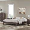 image:imageSignature Design by Ashley Calverson MidCentury Modern King Platform Bed Foundation or Box Spring Not Needed Engineered Wood MDFParticleboardPlywood and Decorative Laminate Dark BrownDark Brown