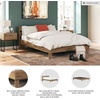image:imageSignature Design by Ashley Calverson MidCentury Modern King Platform Bed Foundation or Box Spring Not Needed Engineered Wood MDFParticleboardPlywood and Decorative Laminate Dark BrownHoney Brown