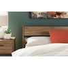 image:imageSignature Design by Ashley Calverson MidCentury Modern King Platform Bed Foundation or Box Spring Not Needed Engineered Wood MDFParticleboardPlywood and Decorative Laminate Dark BrownHoney Brown