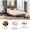 image:imageSignature Design by Ashley Calverson MidCentury Modern King Platform Bed Foundation or Box Spring Not Needed Engineered Wood MDFParticleboardPlywood and Decorative Laminate Dark BrownHoney Brown