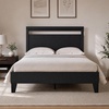 image:imageSignature Design by Ashley Calverson MidCentury Modern King Platform Bed Foundation or Box Spring Not Needed Engineered Wood MDFParticleboardPlywood and Decorative Laminate Dark BrownDark Brown