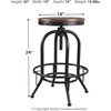 image:imageSignature Design by Ashley Counter Height Bar Stools Set of 2 Backless18W x 18D x 30H