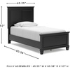 image:imageSignature Design by Ashley Danabrin Wood Queen Panel Bed FrameBlack
