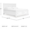 image:imageSignature Design by Ashley Danabrin Wood Queen Panel Bed FrameWhite