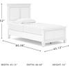 image:imageSignature Design by Ashley Danabrin Wood Queen Panel Bed FrameWhite