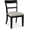 image:imageSignature Design by Ashley Farmhouse Upholstered Dining Chair Set of 2BlackGray