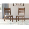 image:imageSignature Design by Ashley Farmhouse Upholstered Dining Chair Set of 2Brown