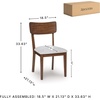 image:imageSignature Design by Ashley Farmhouse Upholstered Dining Chair Set of 2WalnutGray