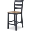 image:imageSignature Design by Ashley Gesthaven Counter Height Barstools Set of 2Light Brown  Blue
