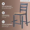 image:imageSignature Design by Ashley Gesthaven Counter Height Barstools Set of 2Light Brown  Blue