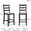 image:imageSignature Design by Ashley Gesthaven Counter Height Barstools Set of 2Light Brown  Blue