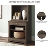 image:imageSignature Design by Ashley Janismore Transitional Bookcase with Storage Cable Management and LED Light Weathered GrayWeathered Gray