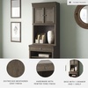 image:imageSignature Design by Ashley Janismore Transitional Bookcase with Storage Cable Management and LED Light Weathered GrayWeathered Gray