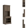 image:imageSignature Design by Ashley Janismore Transitional Bookcase with Storage Cable Management and LED Light Weathered GrayWeathered Gray