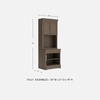 image:imageSignature Design by Ashley Janismore Transitional Bookcase with Storage Cable Management and LED Light Weathered GrayWeathered Gray